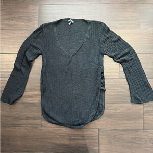 EXPRESS Black Laced-up Side Knit Sweater Size XS - NWOT